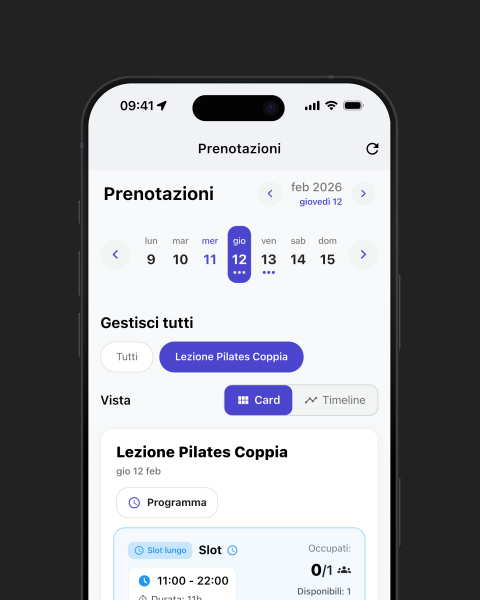 Ricevi prenotazioni in autonomia